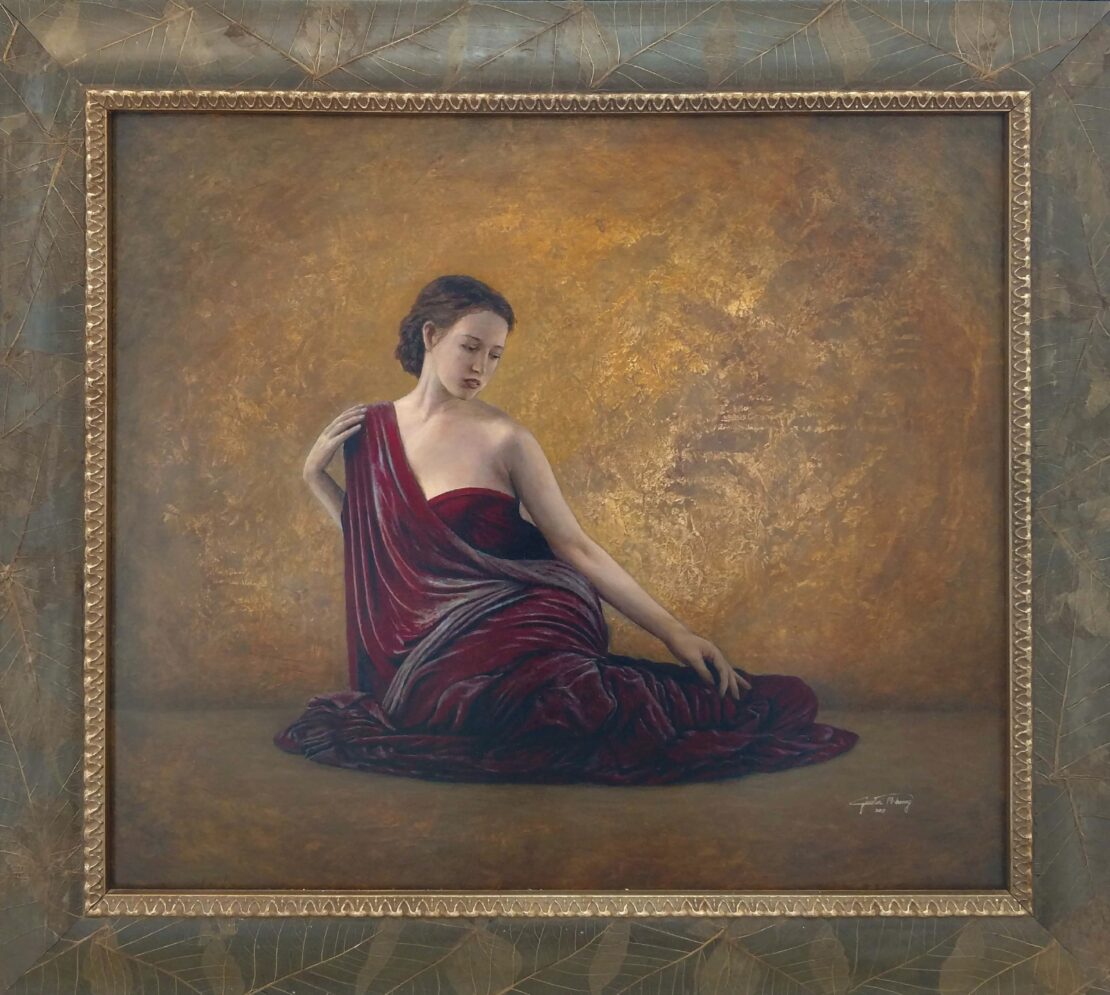 The Red Dress - Justin McHenry - 20'' x 25'' - Oil on Canvas