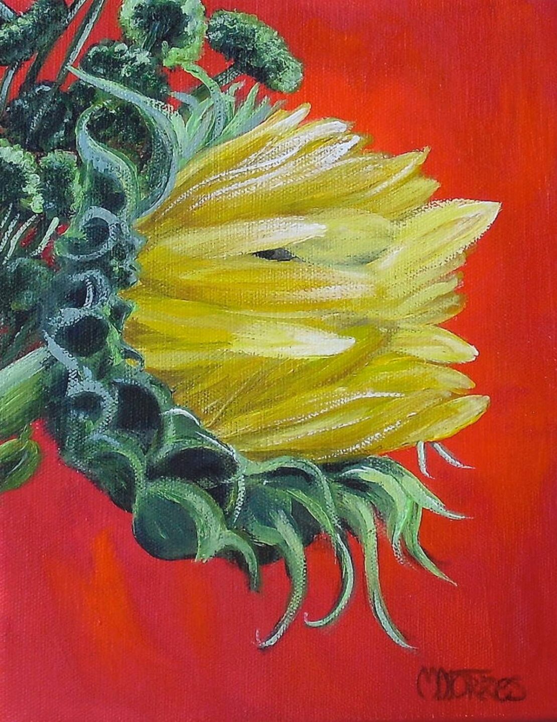 Bright Shiny Day Sunflower - Melissa A. Torres - 10" x 8" - Acrylic on Canvas