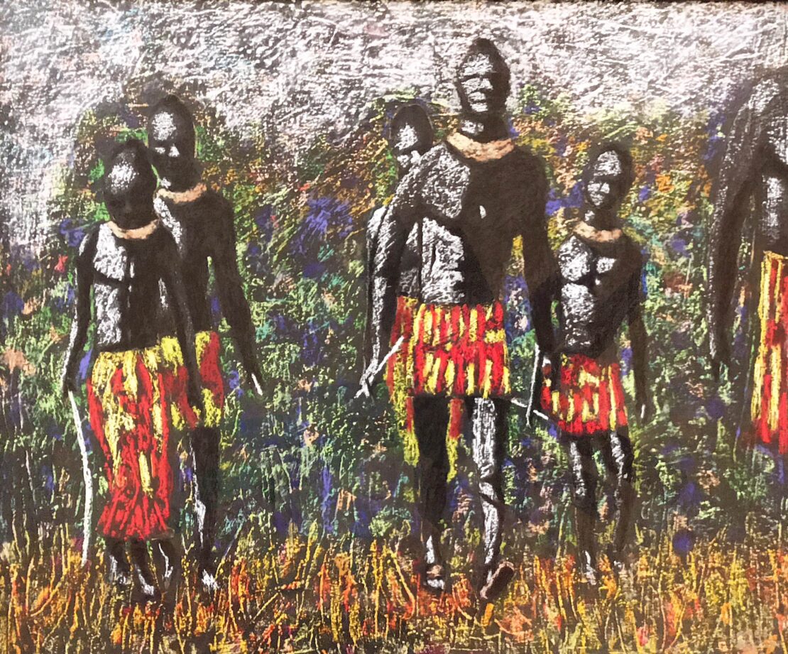 Tribesmen II - James Brown - 30'' x 36'' - Pastel on Board