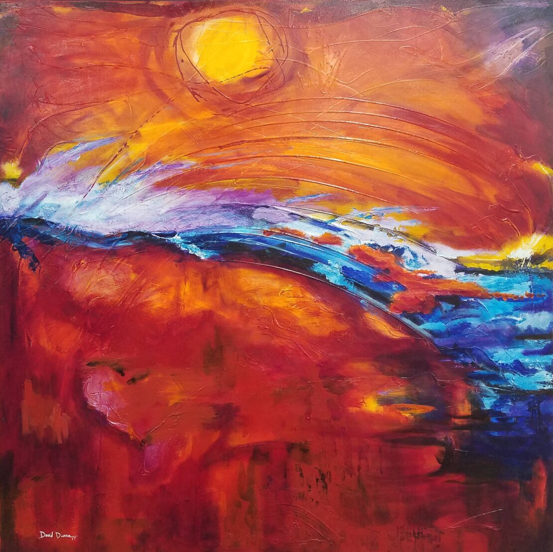 Sun Rise, Sunset - David Duran - 48" x 48" - Acrylic on Canvas
