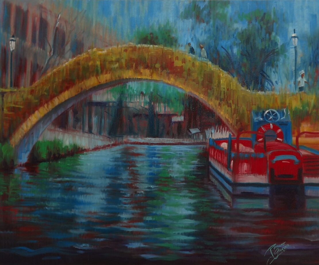 River Walk - Robert Garza - 24" x 20" - Oil on Canvas