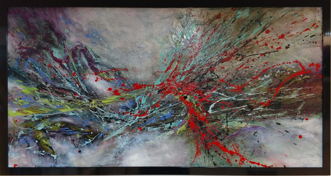 Collision - Justin McHenry - 50" x 26" - Oil & Acrylic on Canvas