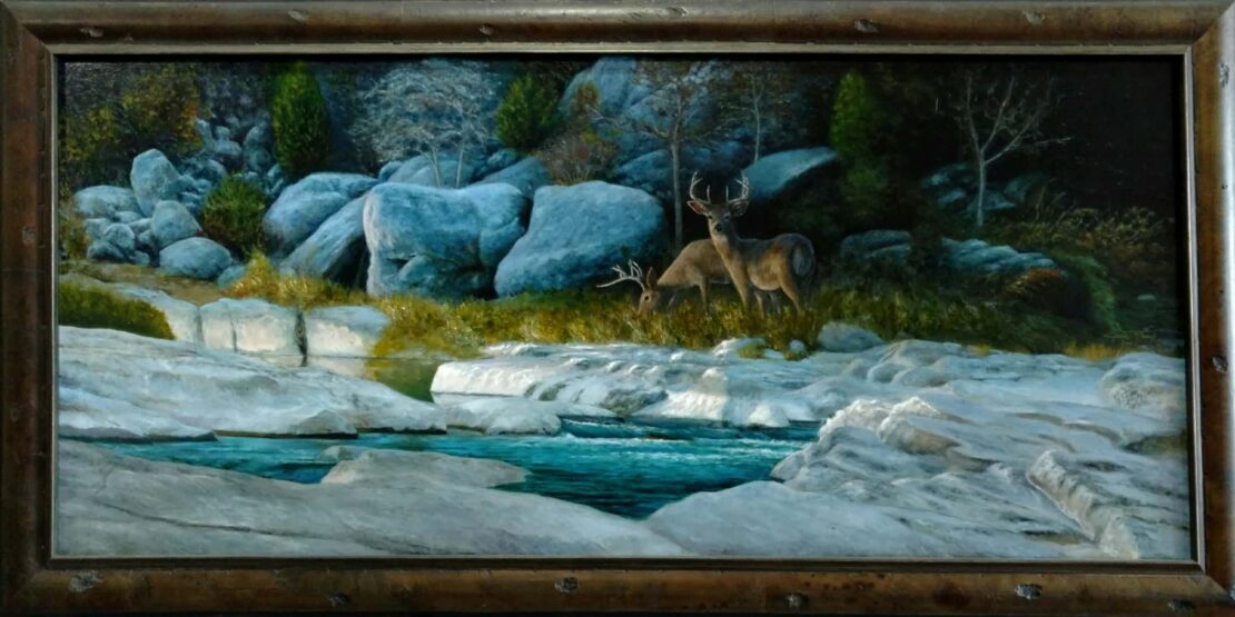 Resting at Pedernales - Justin McHenry - 19.5" x 39.5" - Oil on Canvas