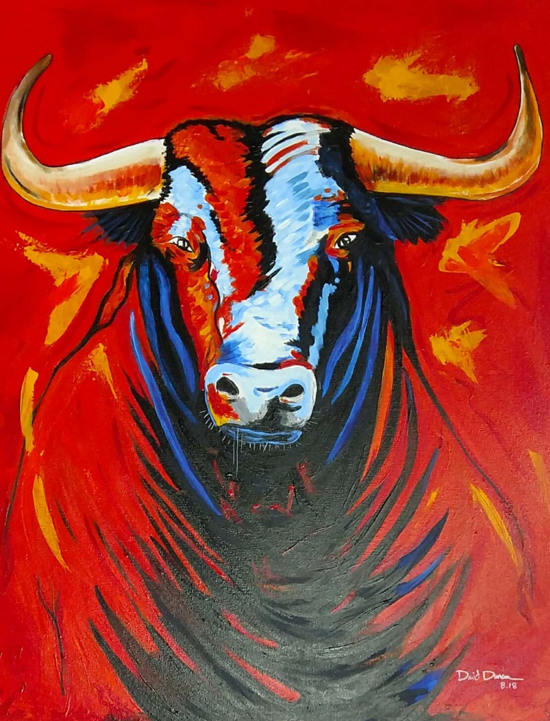 El Toro III - David Duran - 40" x 30" - Acrylic on Canvas