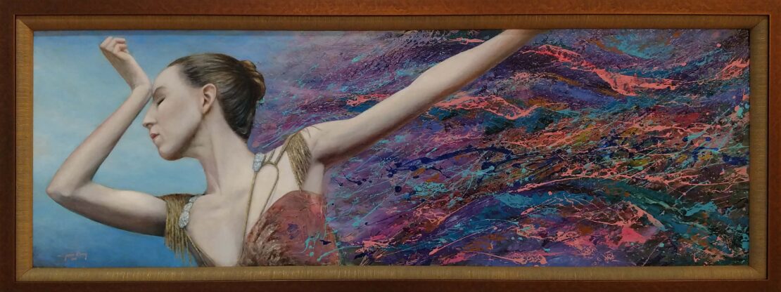 Letting Go - Justin McHenry - 16" x 48" - Acrylic & Oil on Canvas