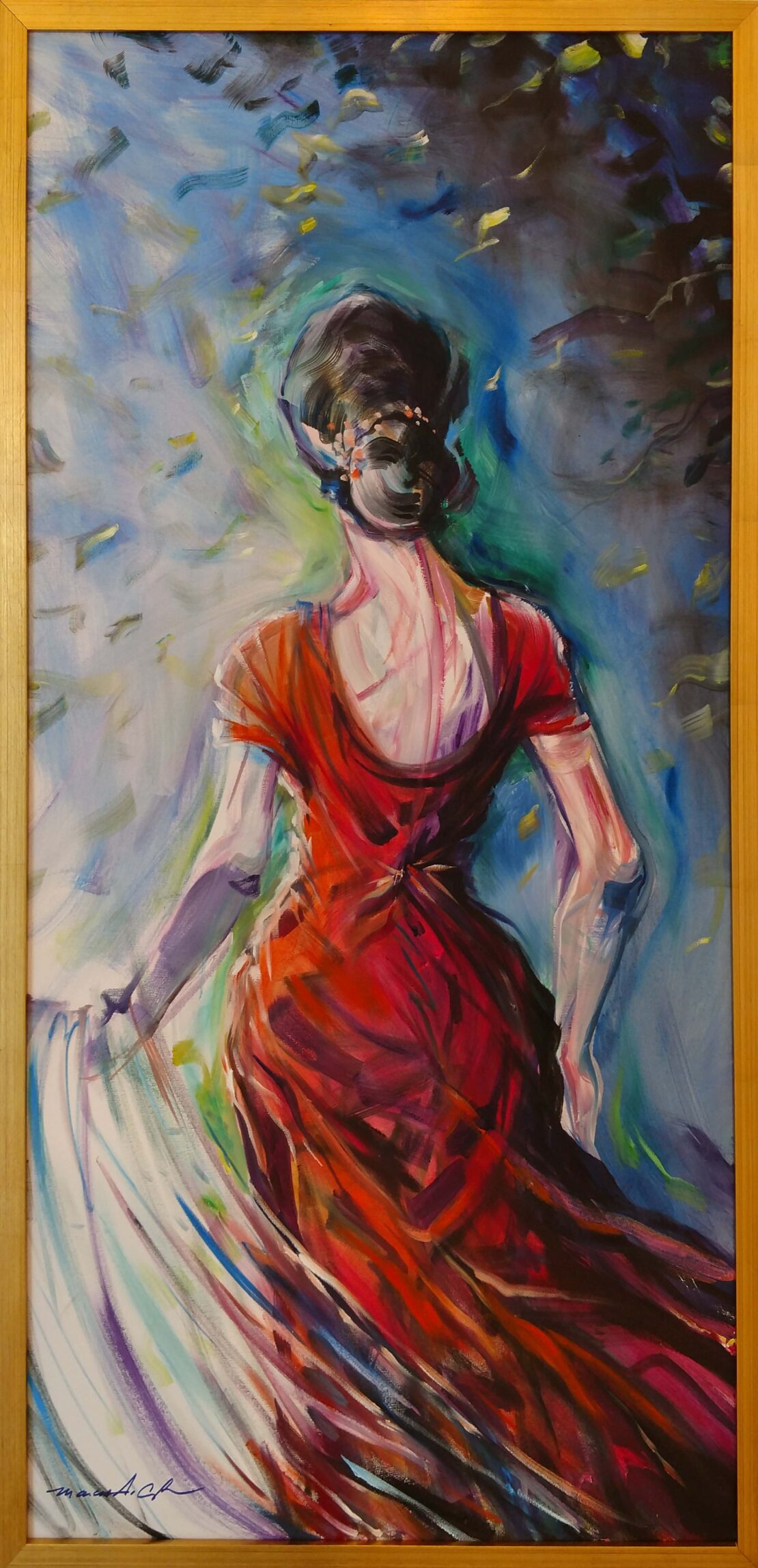 As I Dream (To Reveal) - Marcus A. Cerda - 48" x 24" - Oil on Canvas