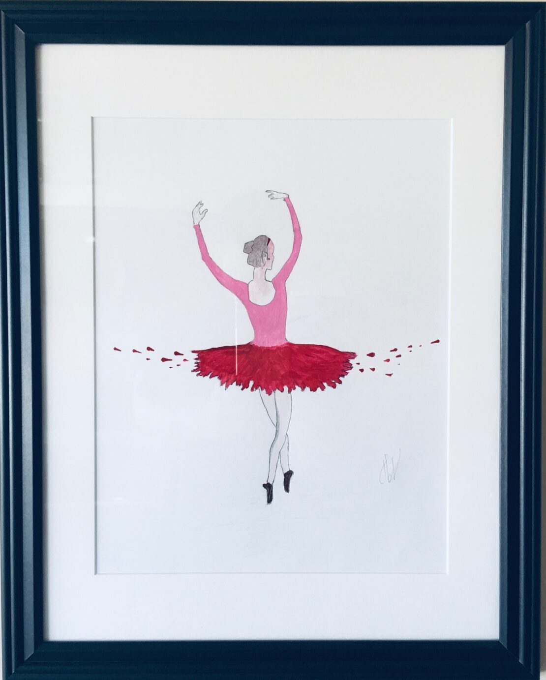 Ballet Dancer - Hareesh Nair - 16" x 20" - Acrylic on Paper