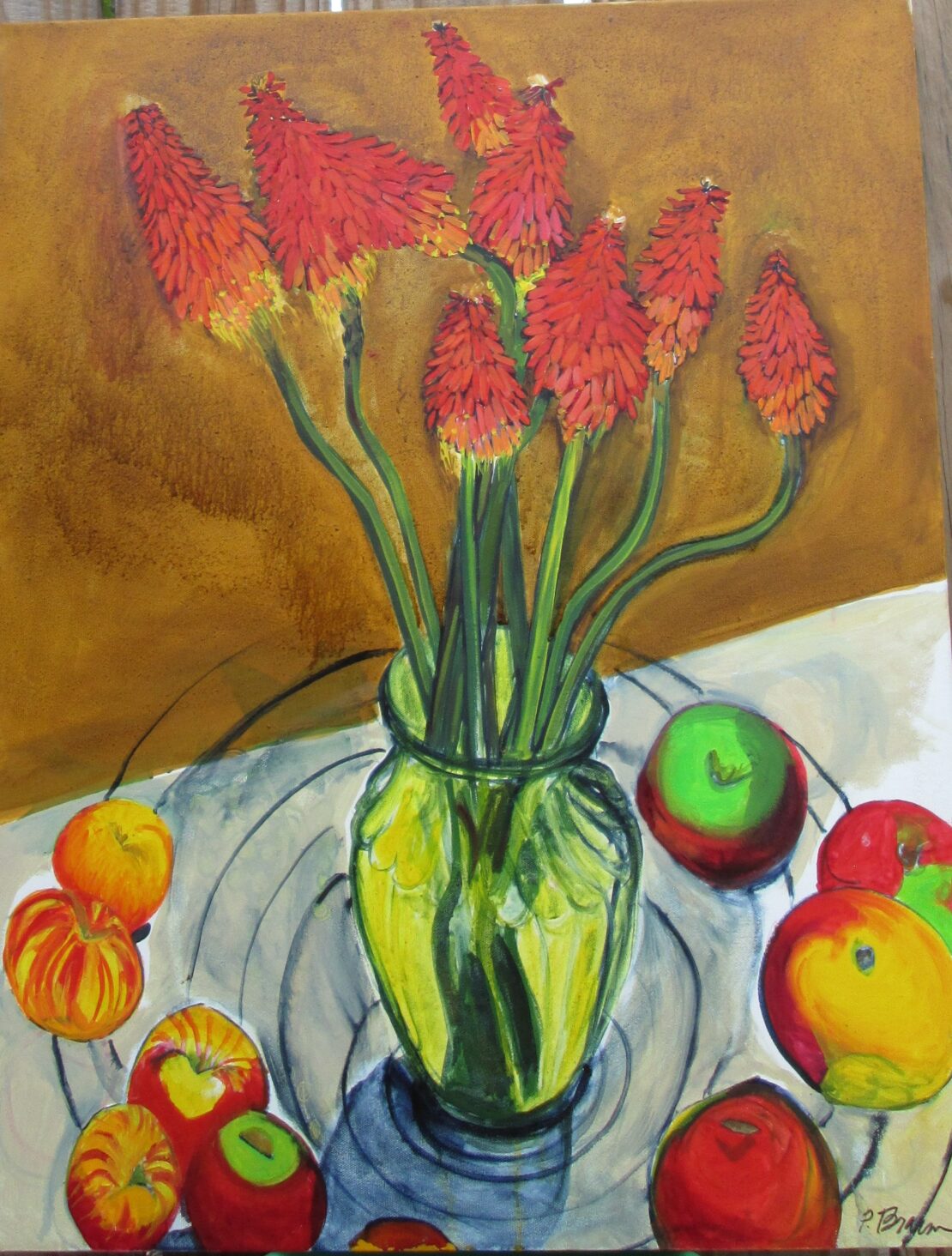 Red Hot Poker - Pamela Reed - 28" x 22" - Oil on Canvas