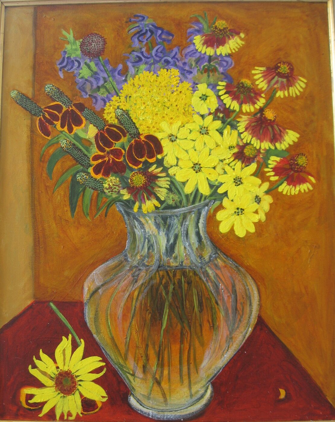 Texas Wildflower Study - Pamela Reed - 20" x 16" - Oil on Canvas