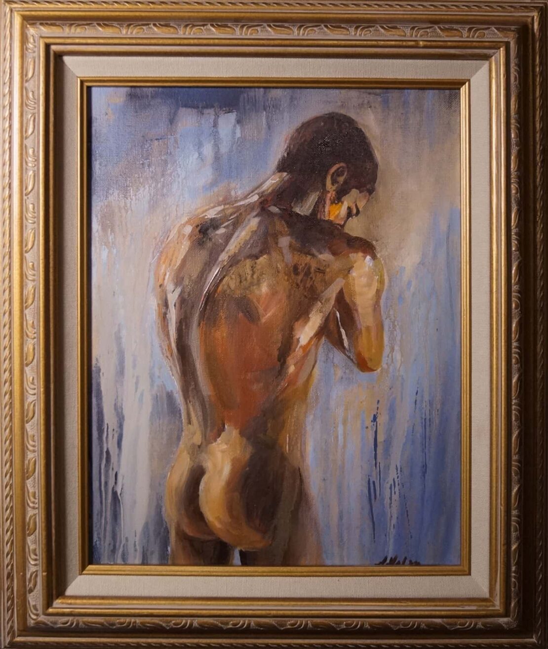 Male Nude - Alexandra Nelipa - 20" x 16" - Acrylic on Canvas