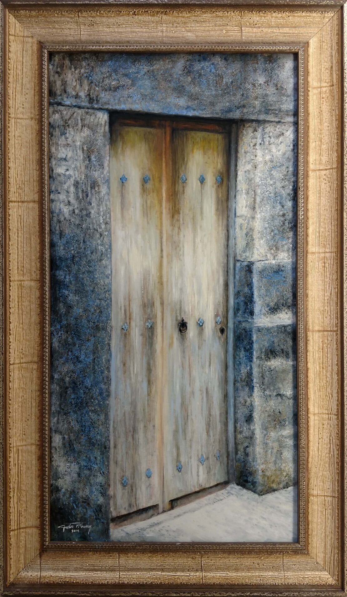 Mission Concepcion Door - Justin McHenry - 36.25" x 21.5" - Oil on Canvas