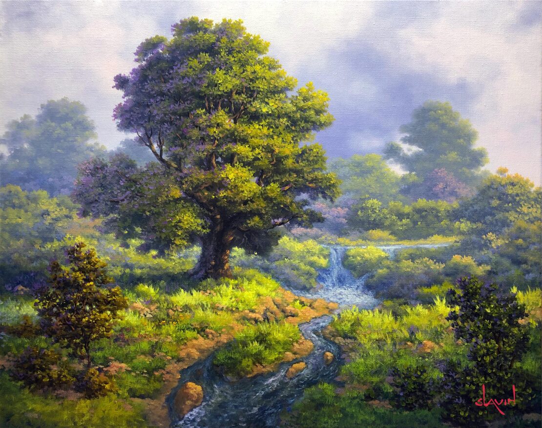 Cool Morning Mist - Al Slavin - 13" x 16" - Oil on Masonite