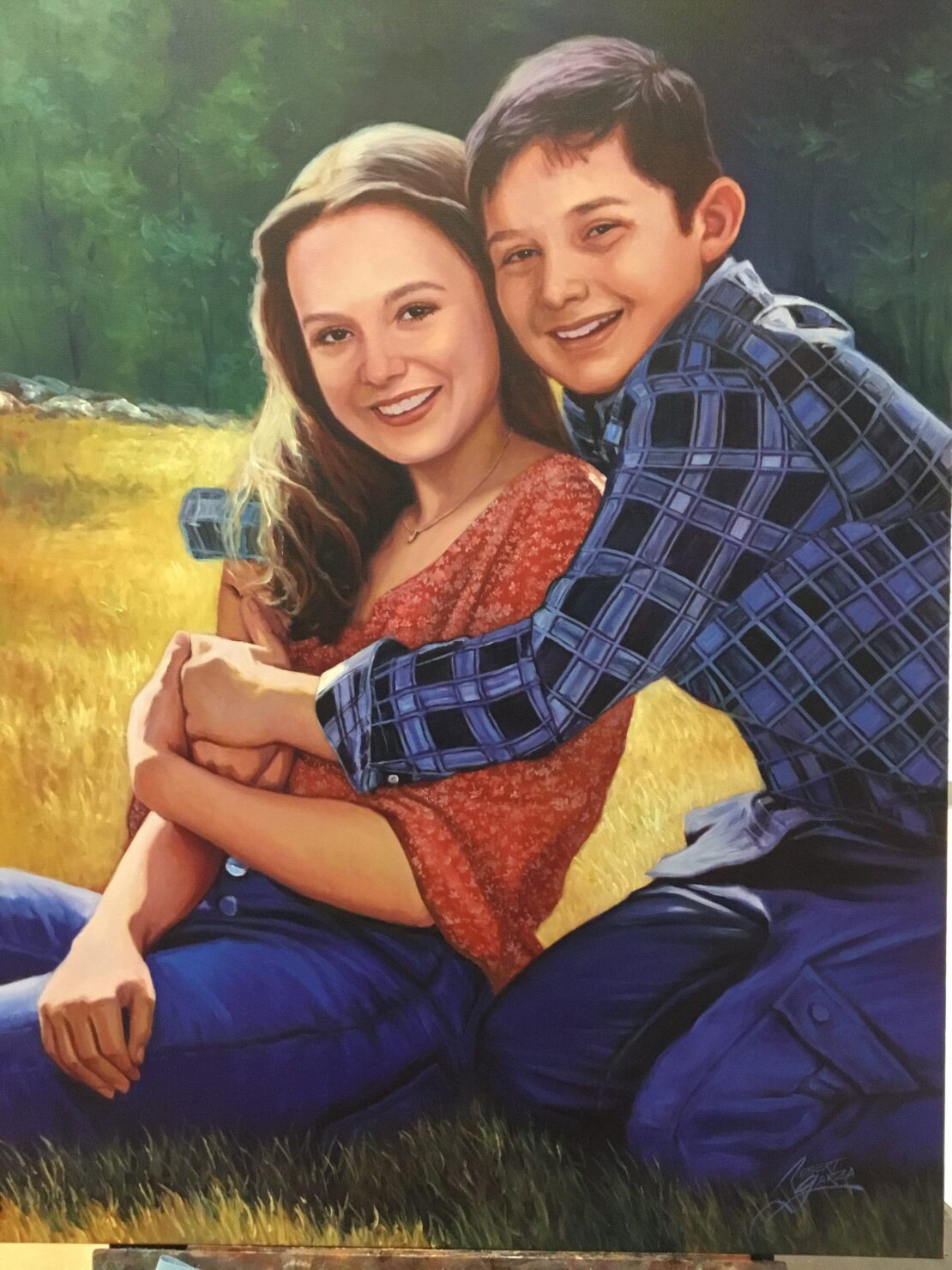 Kids Portrait - Robert Garza - 40" x 30" - Oil on Canvas