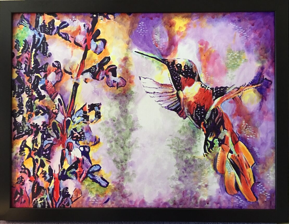 La Colibrí - Jose Antonio Ayala - 18” x 24” - Acrylic on Canvas