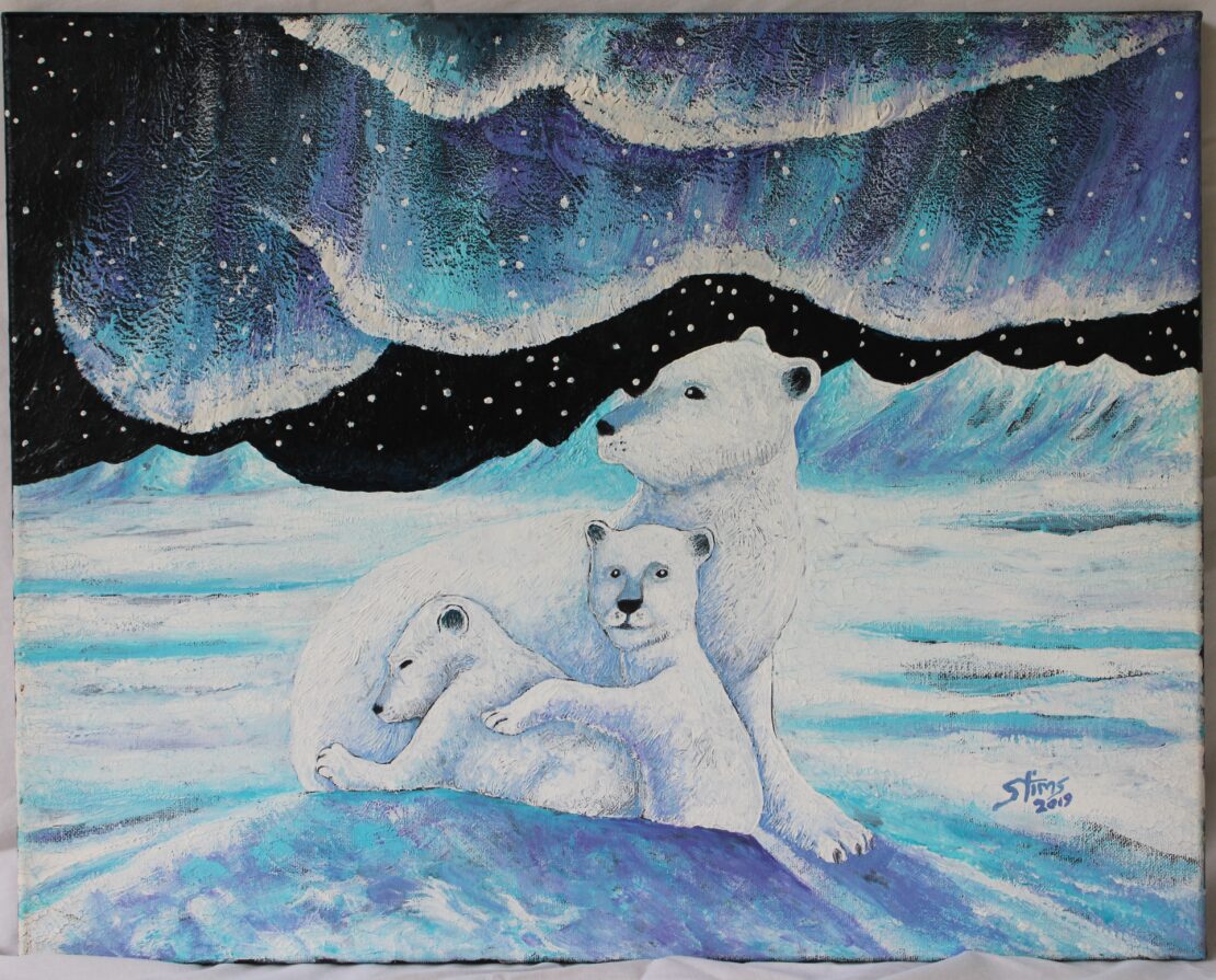 Polar Bear - Stan Tims - 16" x 20" - Watercolor on Canvas