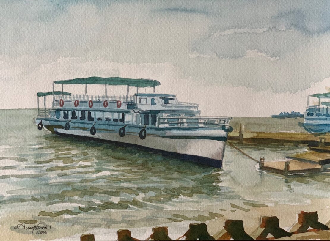 Ship - AA@Hareesh Nair - 8" x 12" - Watercolor on Paper