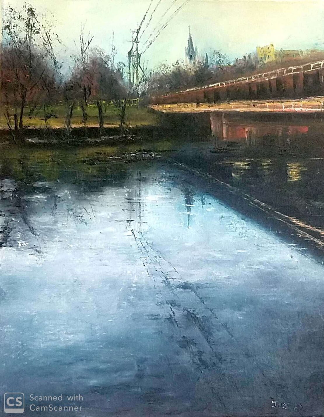 Elmendorf Lake - Joao Quiroz - 16" x 20" - Oil on Canvas