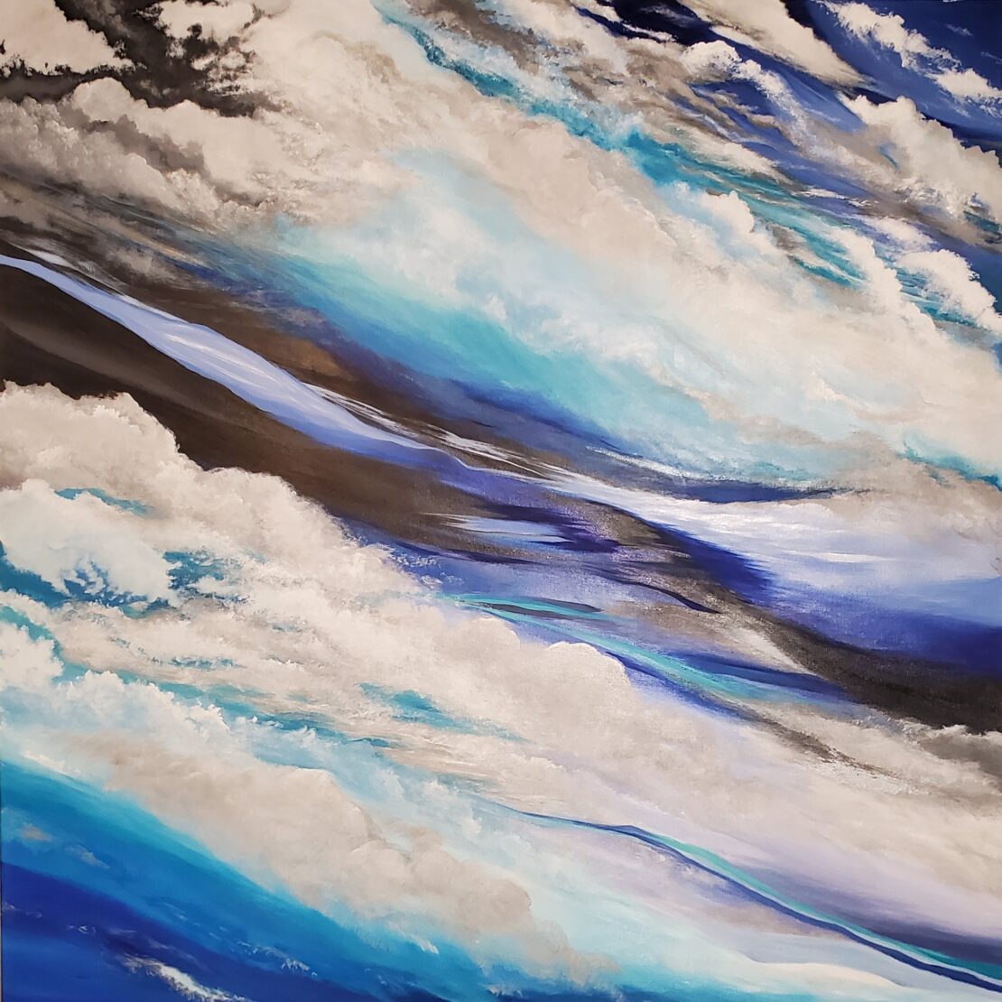 Up In The Air - Kim Anguiano - 48" x 48" - Acrylic on Canvas