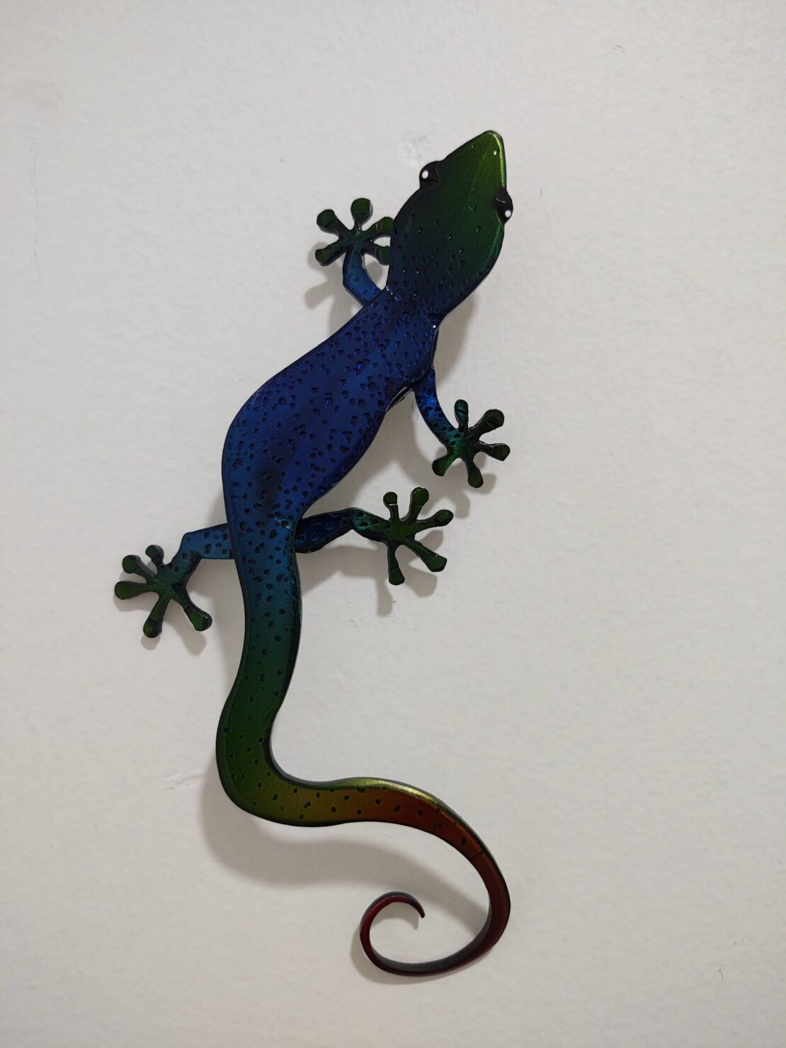 Blue/Green Agama I - Aaron Bialaszewski - 5.5" x 9.5" - Dyed Steel