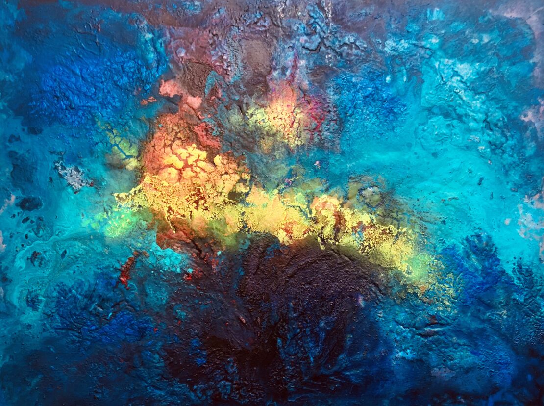 Warm Waters - James Brown - 36" x 48" - Acrylic/Resin on Board