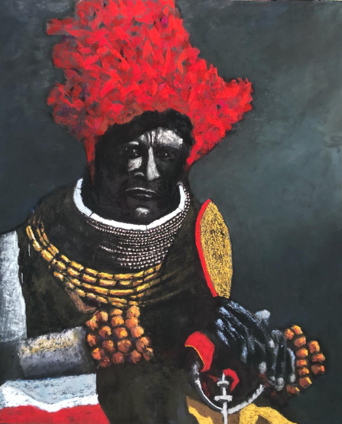 The Chief - James Brown - 36" x 30" - Pastel on Board