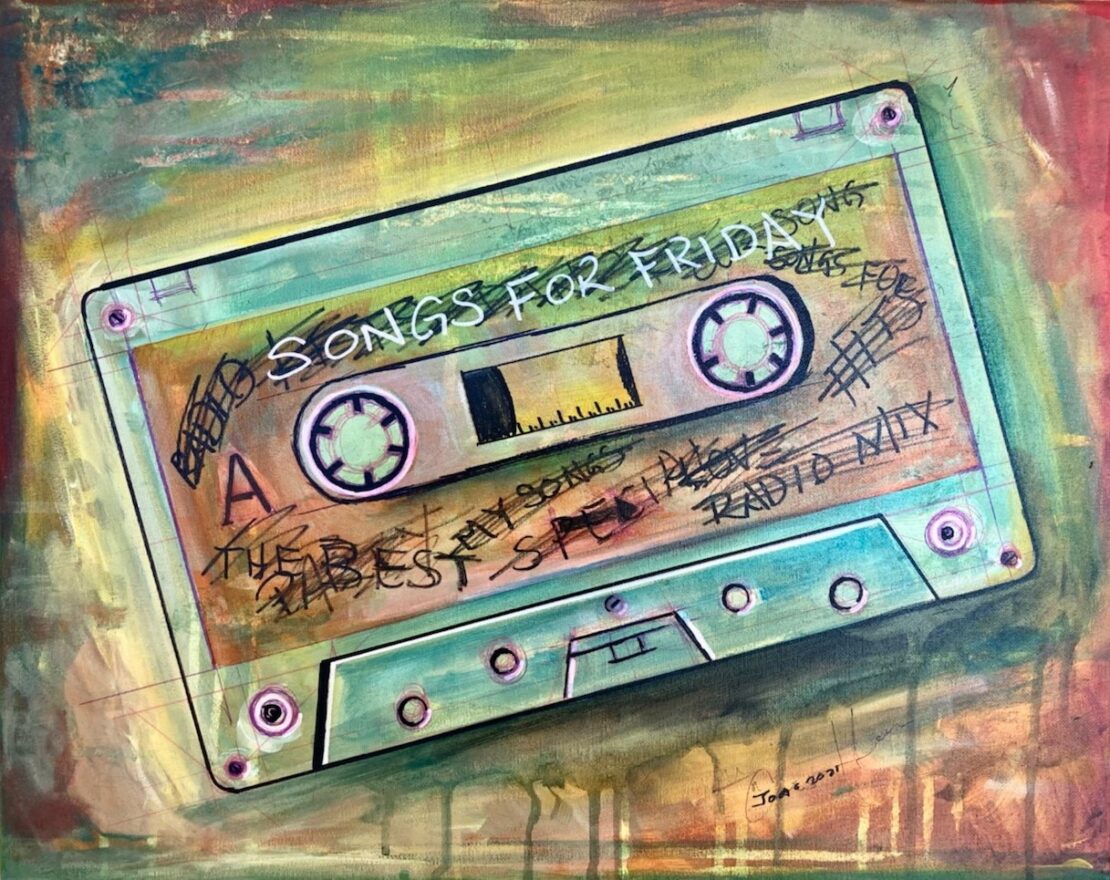 Songs for Friday - Joao Quiroz - 16" x 20" - Mixed Media on Canvas