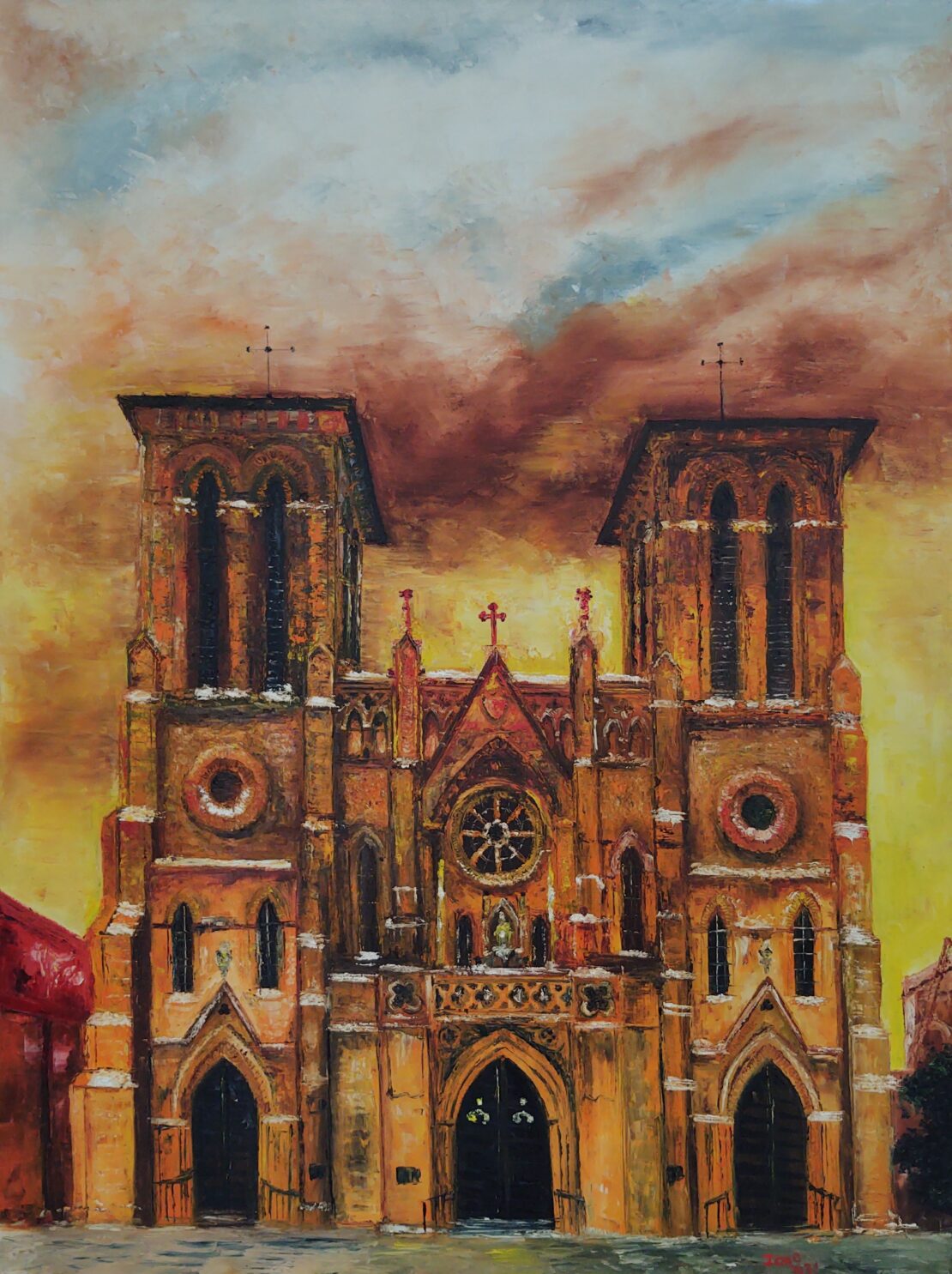 San Fernando Cathedral - Joao Quiroz - 30" x 40" - Oil on Canvas