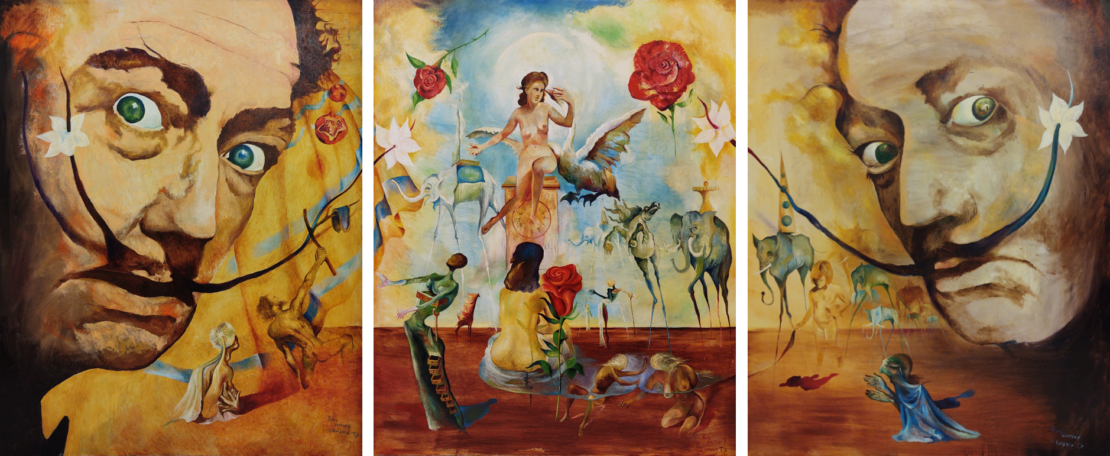 Requiem (Triptych) - Boris Levitsky - 3 x 48" x 60" - Oil on Canvas