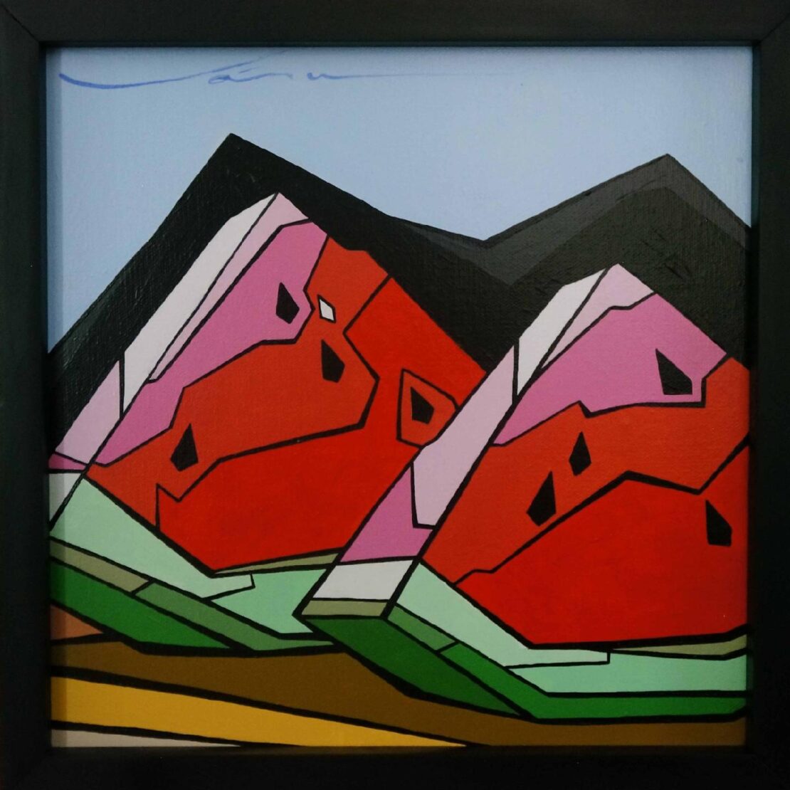 Two Slices - VARU Art Studios - 12" x 12" - Acrylic on Canvas