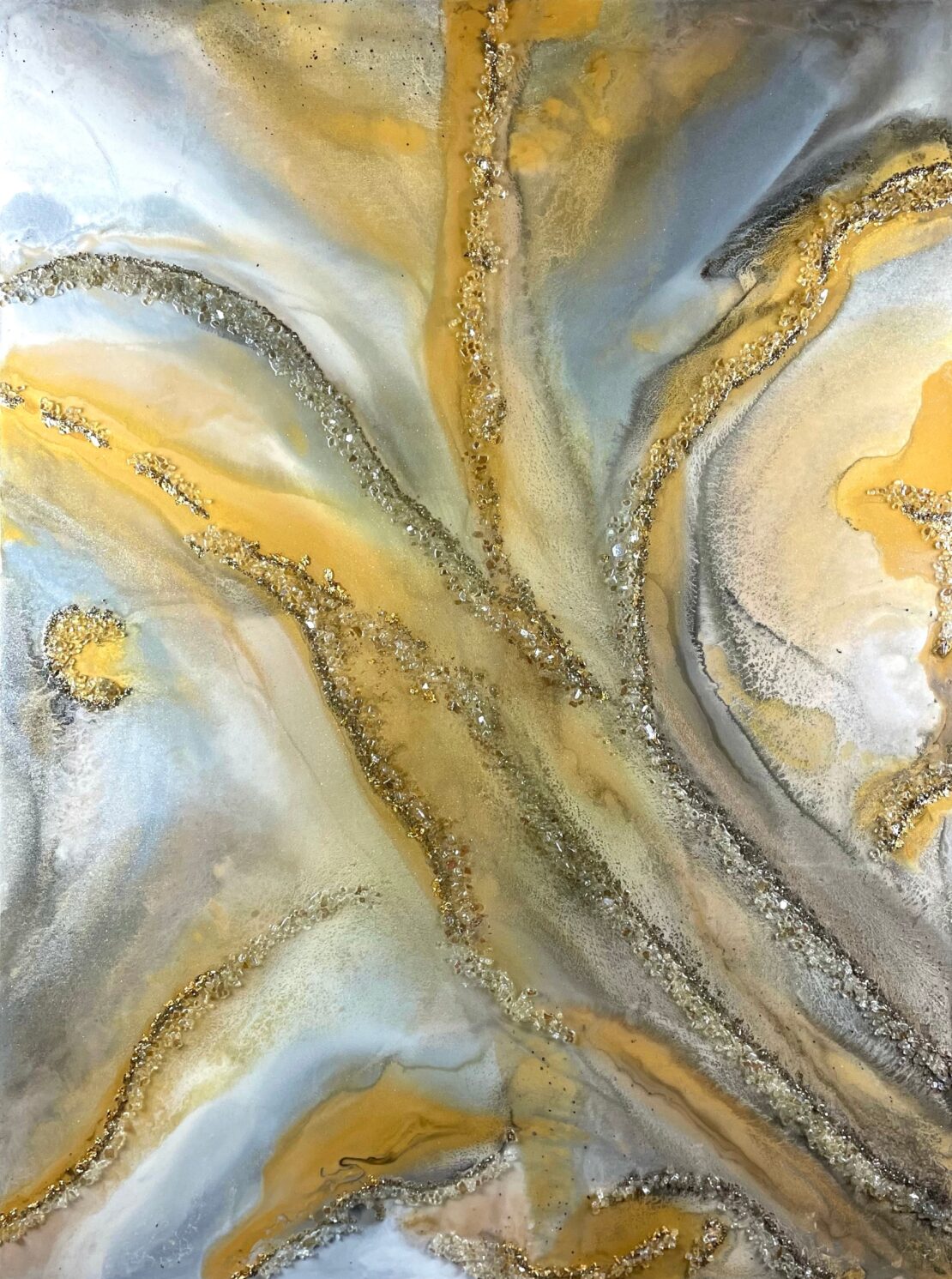 Gold Rush - Courtney Reed - 36" x 48" - Mixed Media & Resin on Canvas