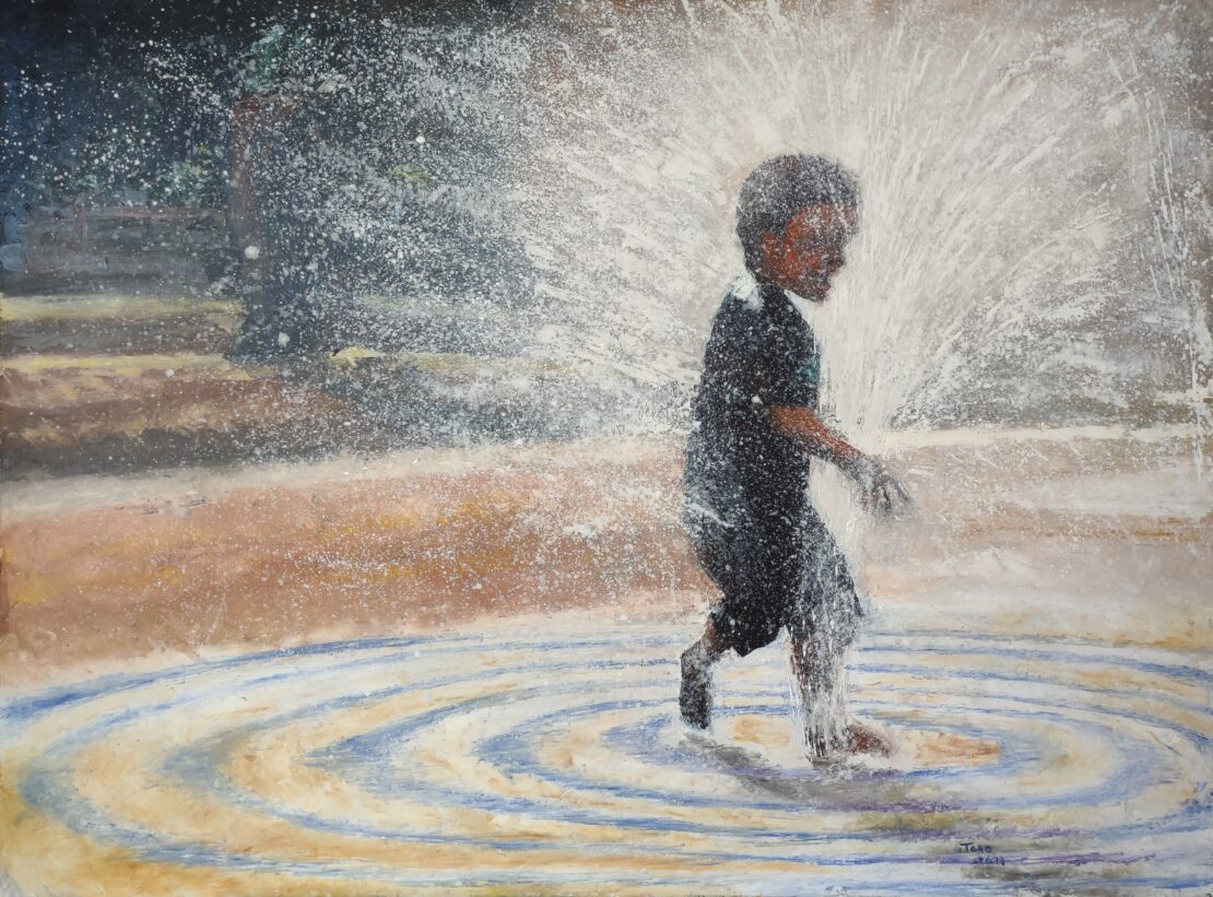 Hemisfair Park Playground- Joao Quiroz - 30" x 40" - Oil on Canvas