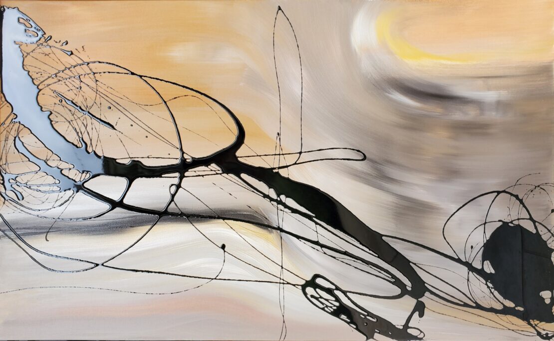 Impulse - Kim Anguiano - 60" x 36" - Mixed Media on Canvas