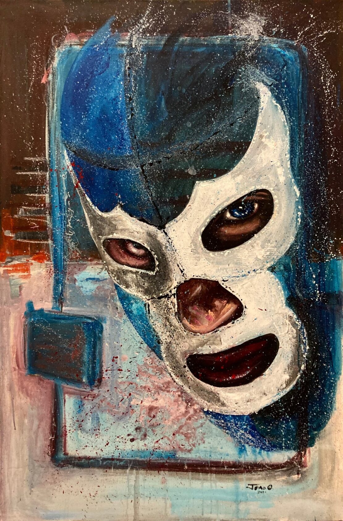 Blue Demon II - Joao Quiroz - 36" x 24" - Acrylic on Canvas