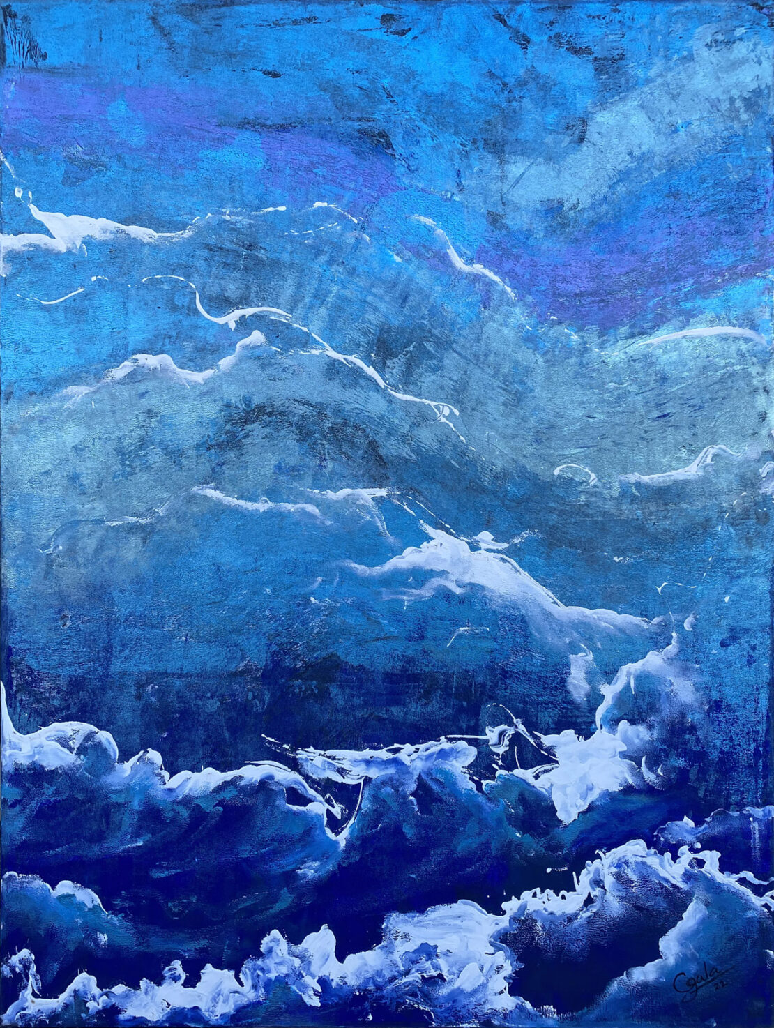 Waves - Gala Garza - 30" x 40" - Acrylic on Canvas