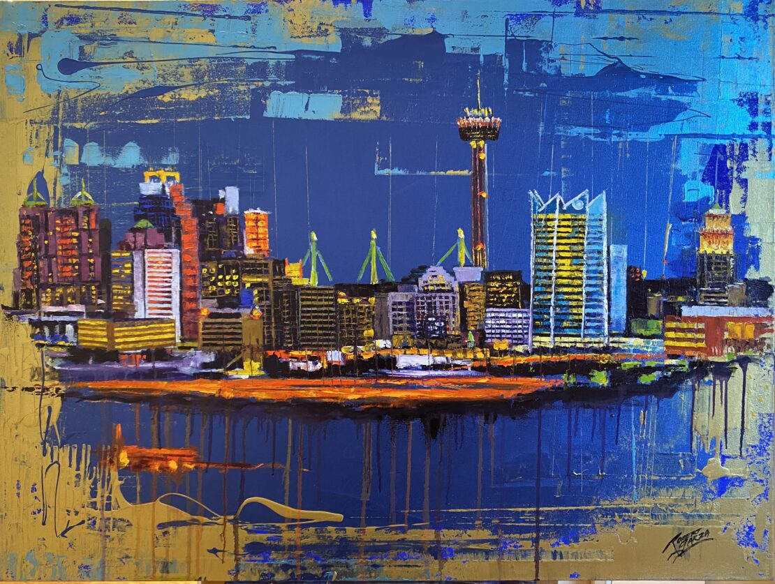 New World Skyline - Robert Garza - 36" x 48" - Acrylic & Oil Canvas