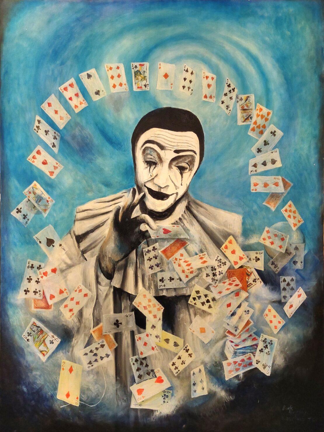 Marcel Marceau - Boris Levitsky - 36'' x 48'' - Oil on Canvas