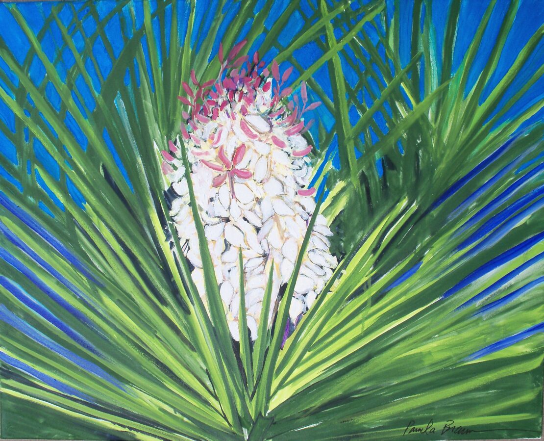 Yucca In Bloom - Pamela Reed - 30" x 24" - Oil on Canvas