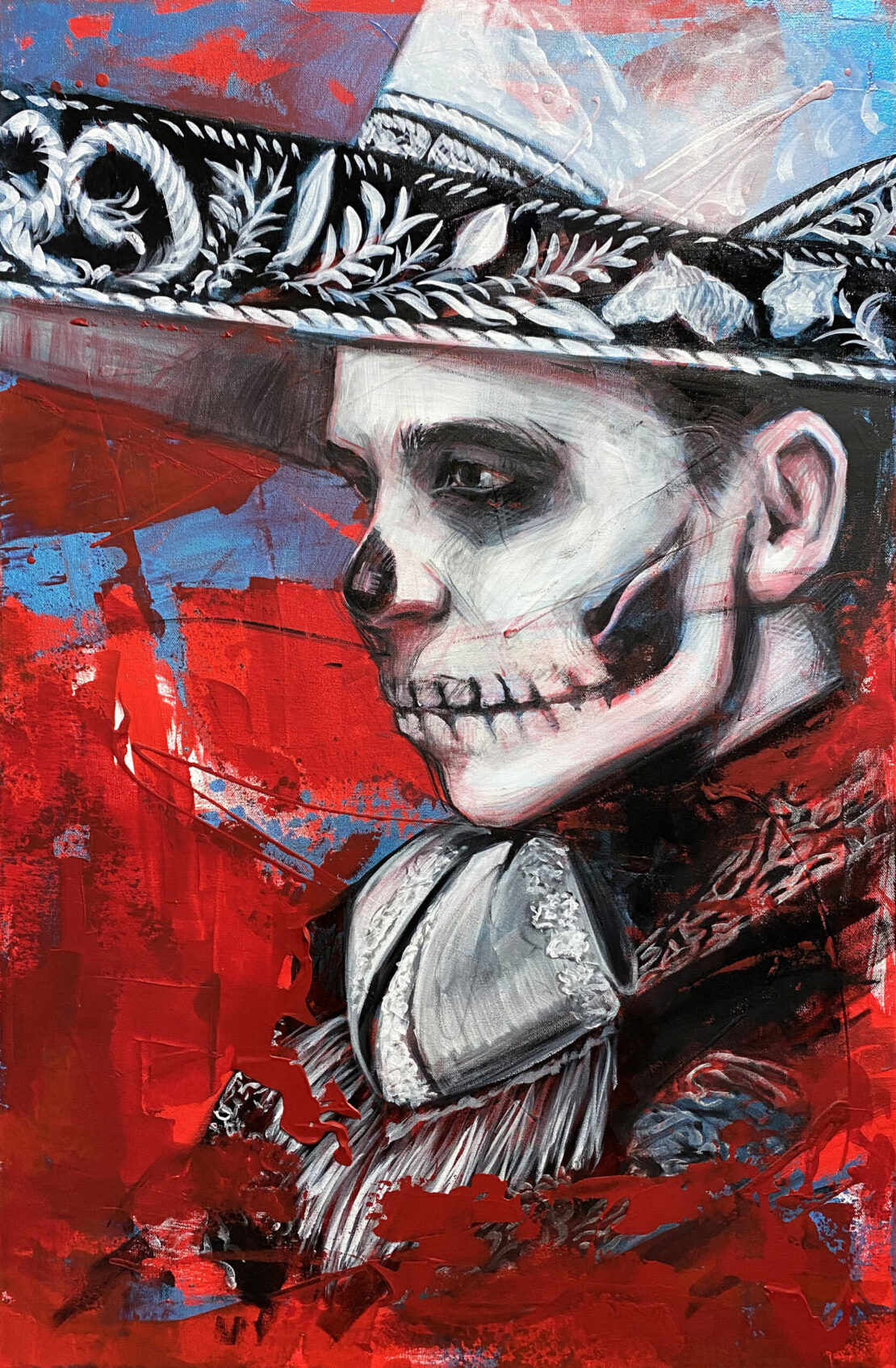 Mr. Muerte - Robert Garza - 30" x 24" - Acrylic on Canvas