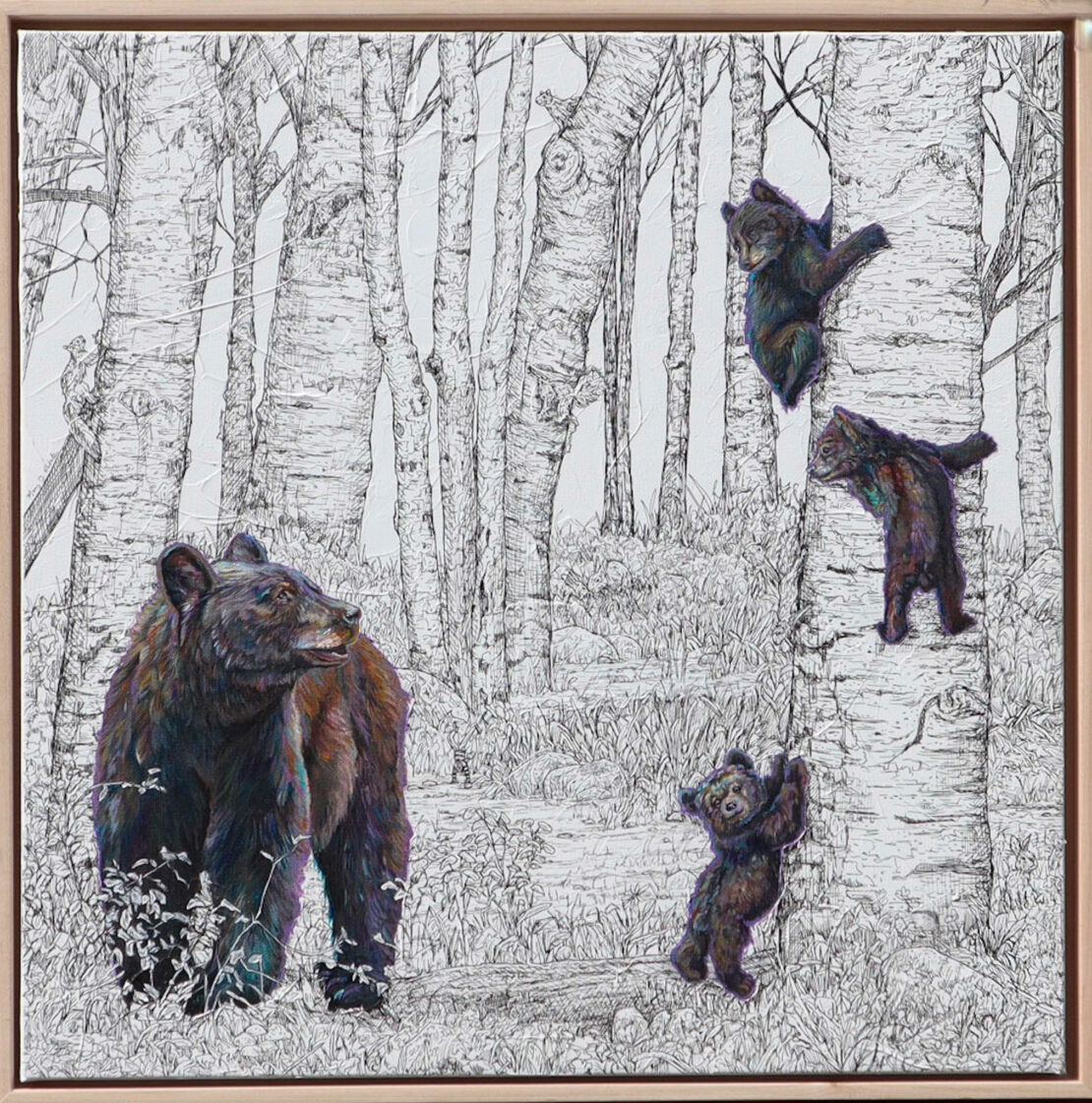 Always Near - Mary Jean Ruhnke - 21" x 21" - Mixed Media on Canvas