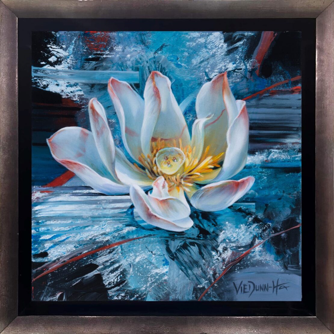 Amidst Blue Waters - Vie Dunn-Harr - 15.5" x 15.5" - Acrylic on Canvas