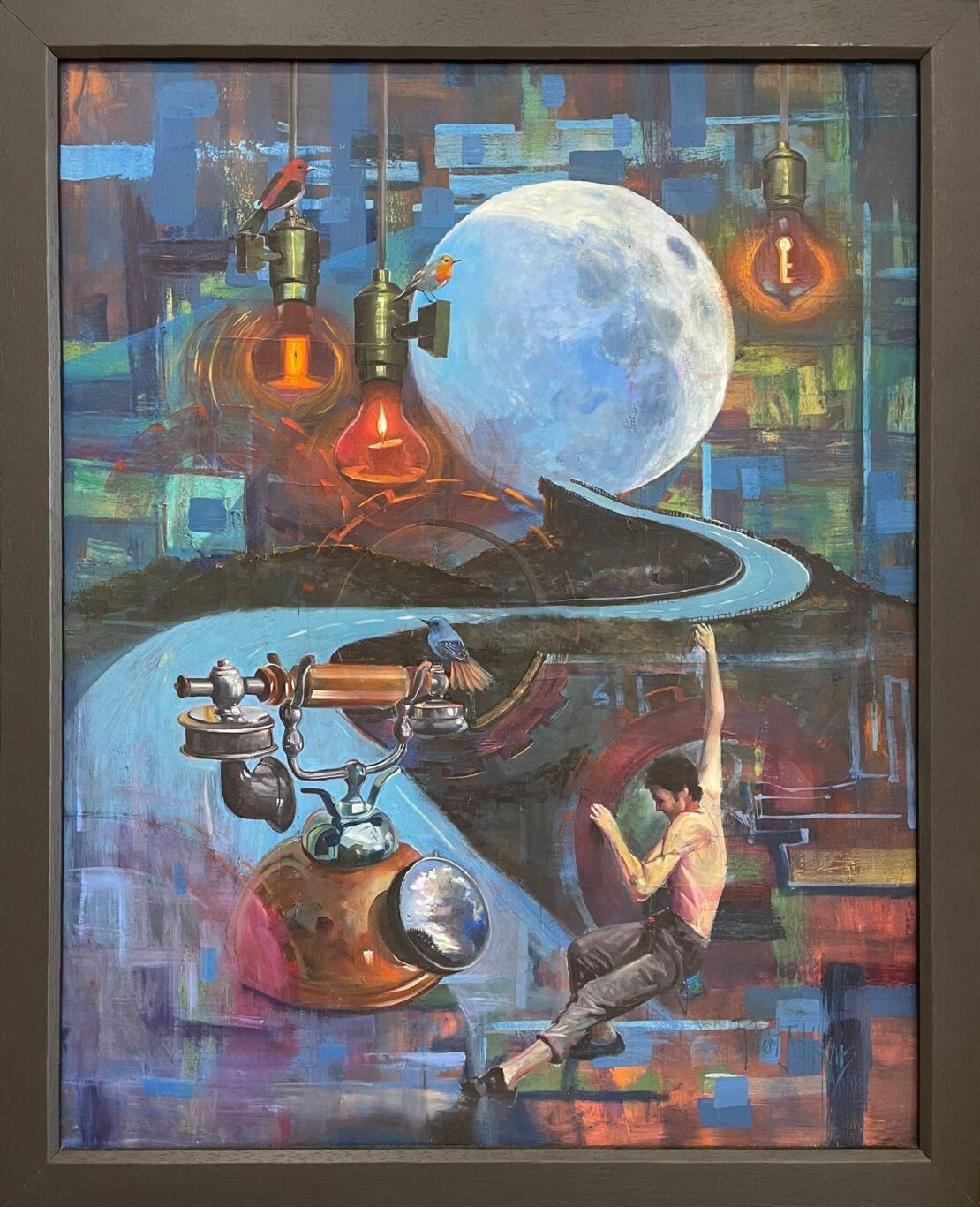 The Climb - Robert J. Wilkens - 53.25" x 34.5" - Oil on Canvas