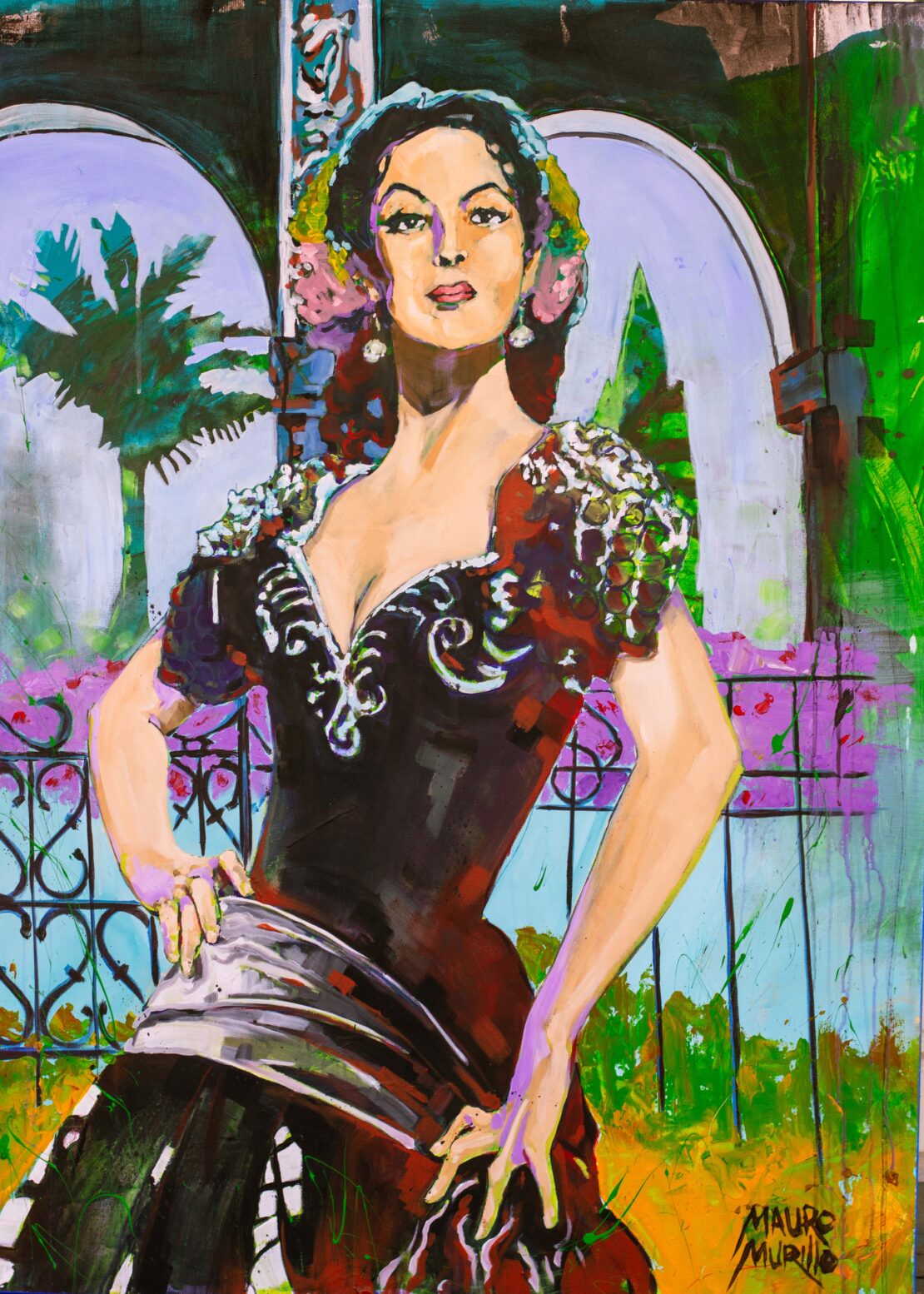 La Belle Otero - Mauro Murillo - 36" x 48" - Acrylic on Canvas