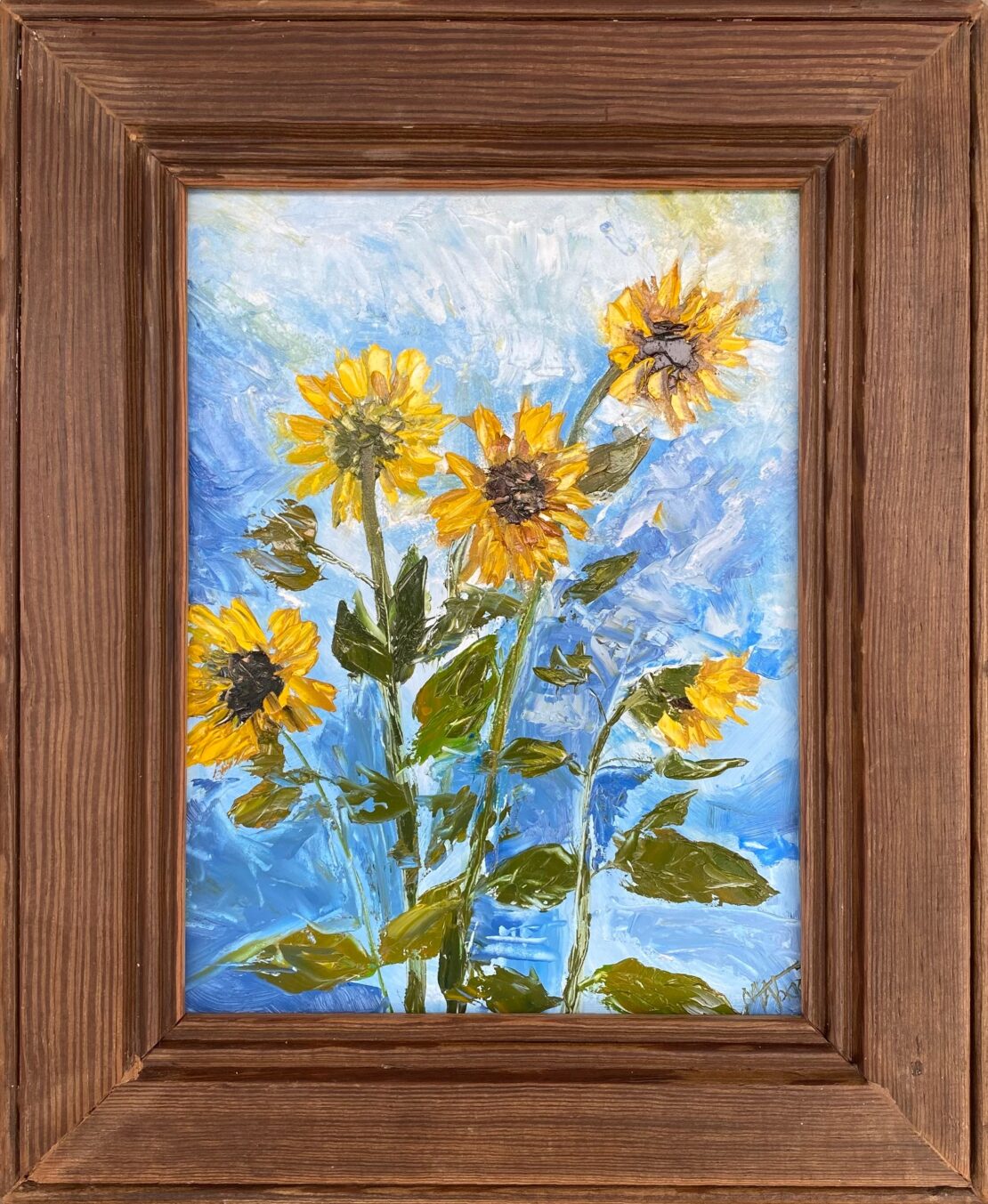 Sunflowers 1 - Melissa A. Torres - 14" x 17" - Oil on Canvas Panel