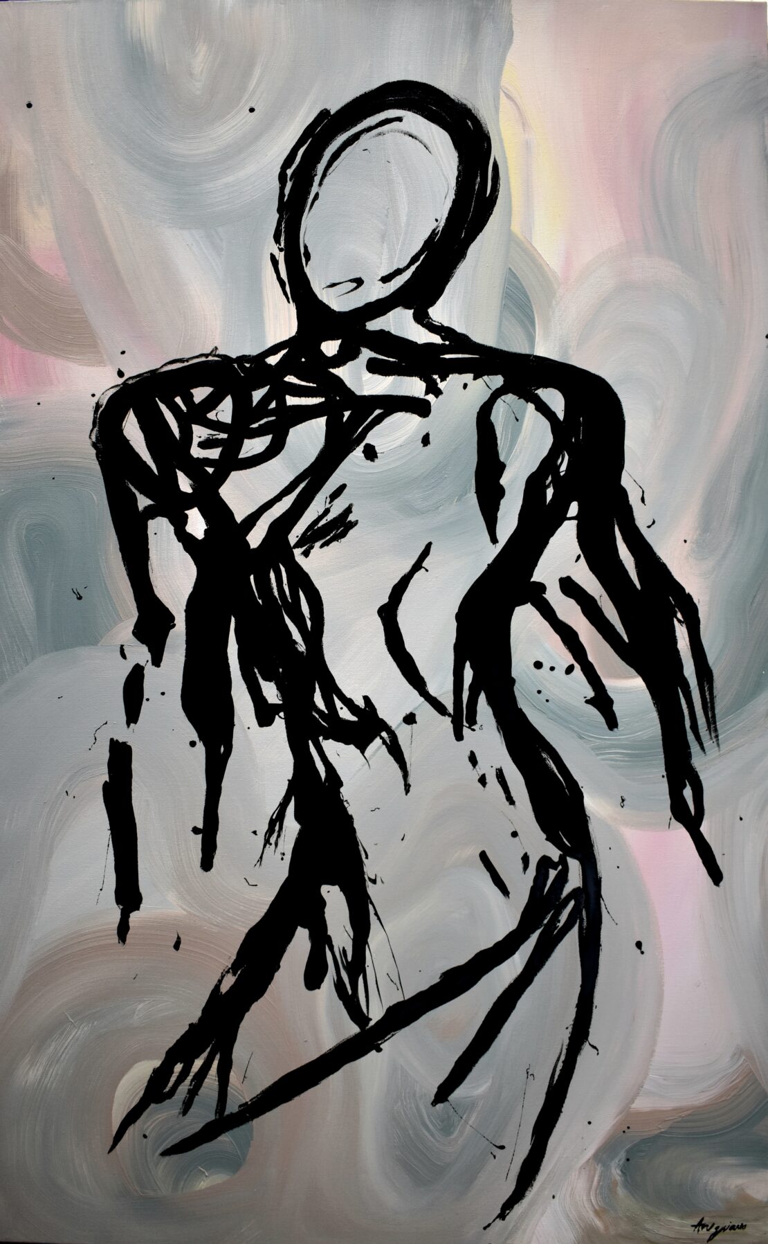 Still Standing - Kim Anguiano - 48" x 30" - Mixed Media on Canvas