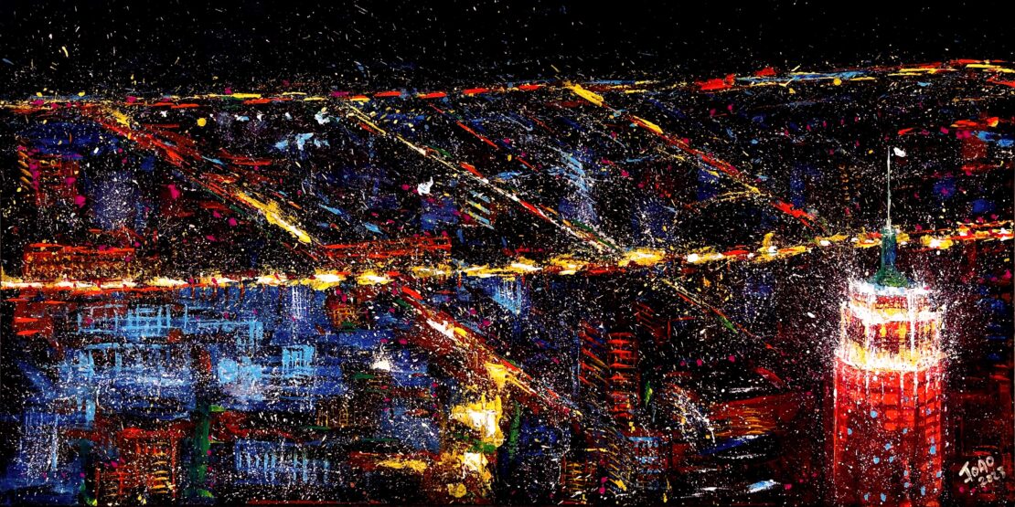 San Antonio Lights - Joao Quiroz - 24" x 48" - Acrylic on Canvas