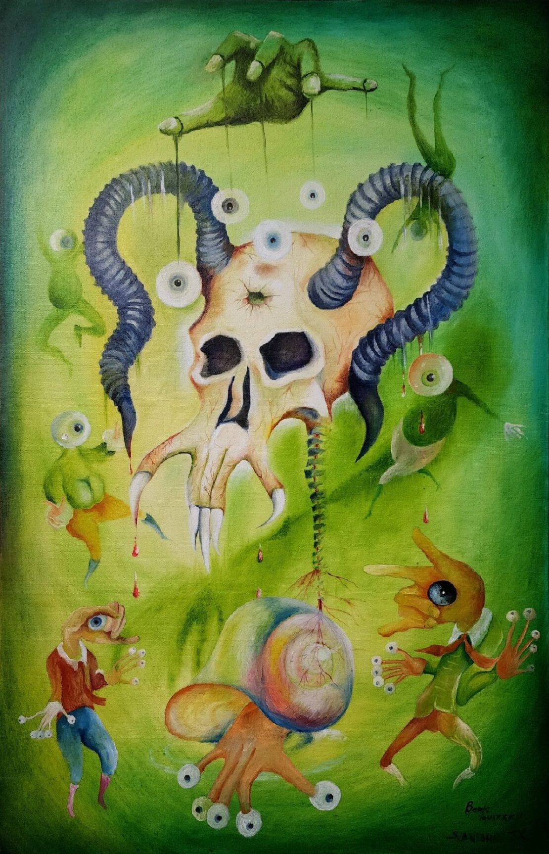 Traveling Snail - Boris Levitsky - 36" x 24" - Oil on Canvas