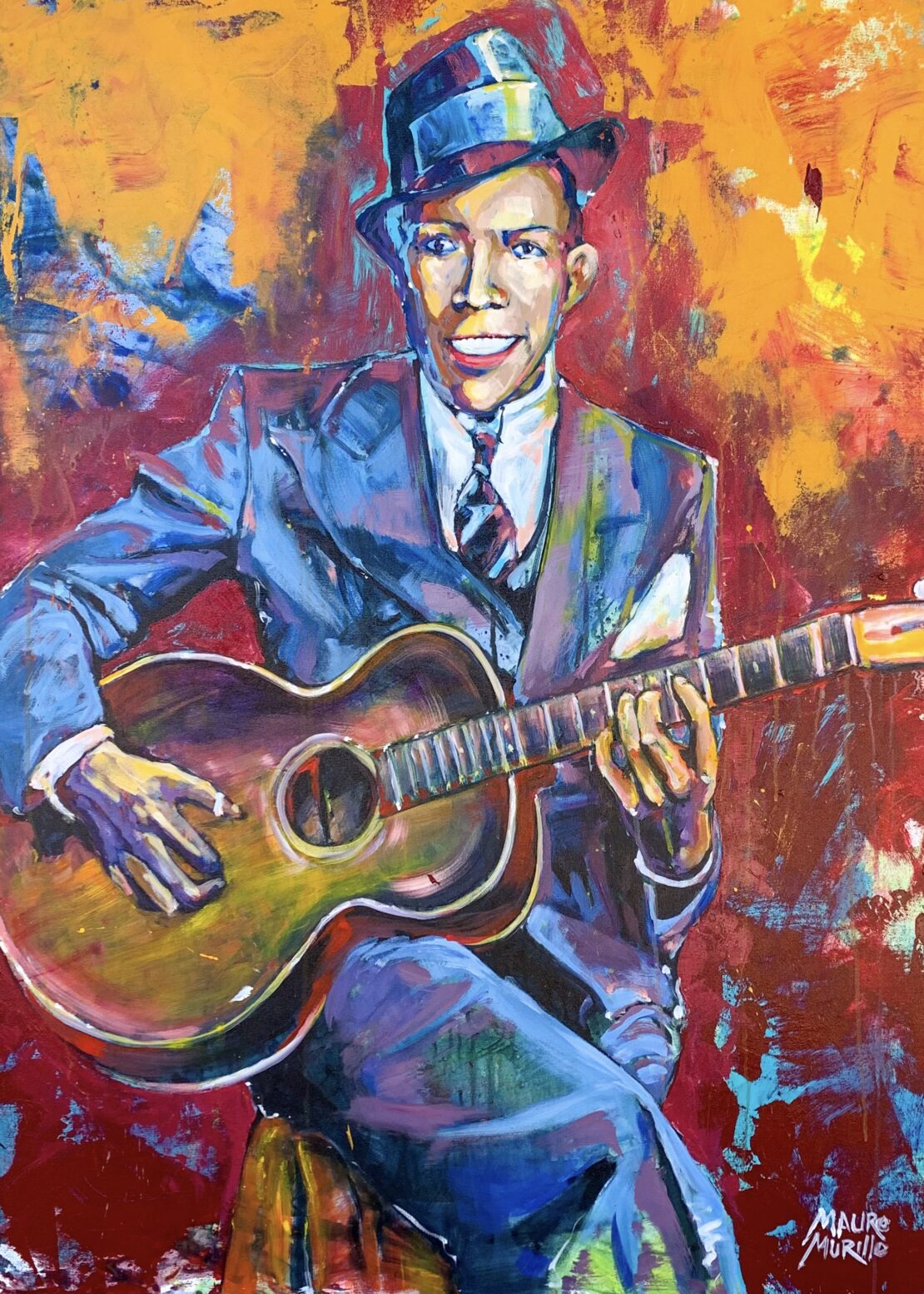 Robert Johnson - Mauro Murillo - 36" x 48" - Acrylic on Canvas