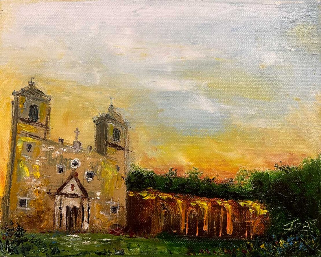 Mission Concepcion - Joao Quiroz - 8" x10" - Oil on Canvas