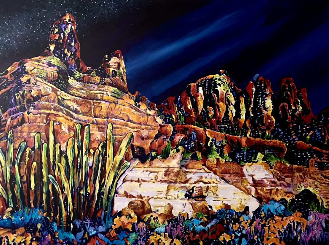 Broken Arrow Trail in Sedona - Jose Antonio Ayala - 30" x 40" - Acrylic on Canvas