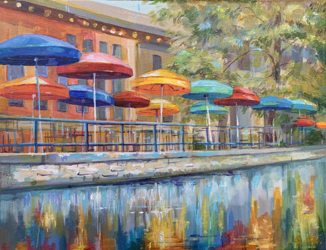 Riverwalk San Antonio I - Olha Mosieieva - 11" x 14" - Oil on Canvas